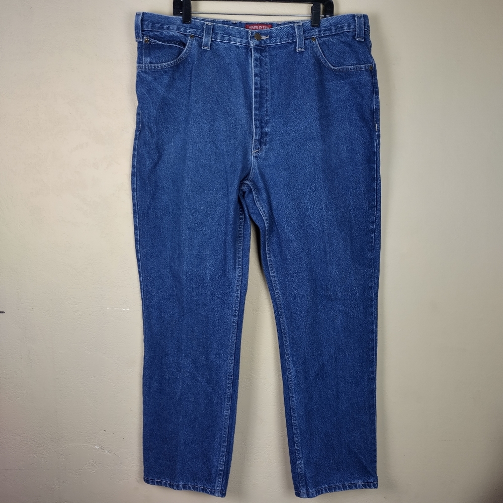 Ely Cattleman Jeans Mens 42X30 Blue Denim Original Made In USA